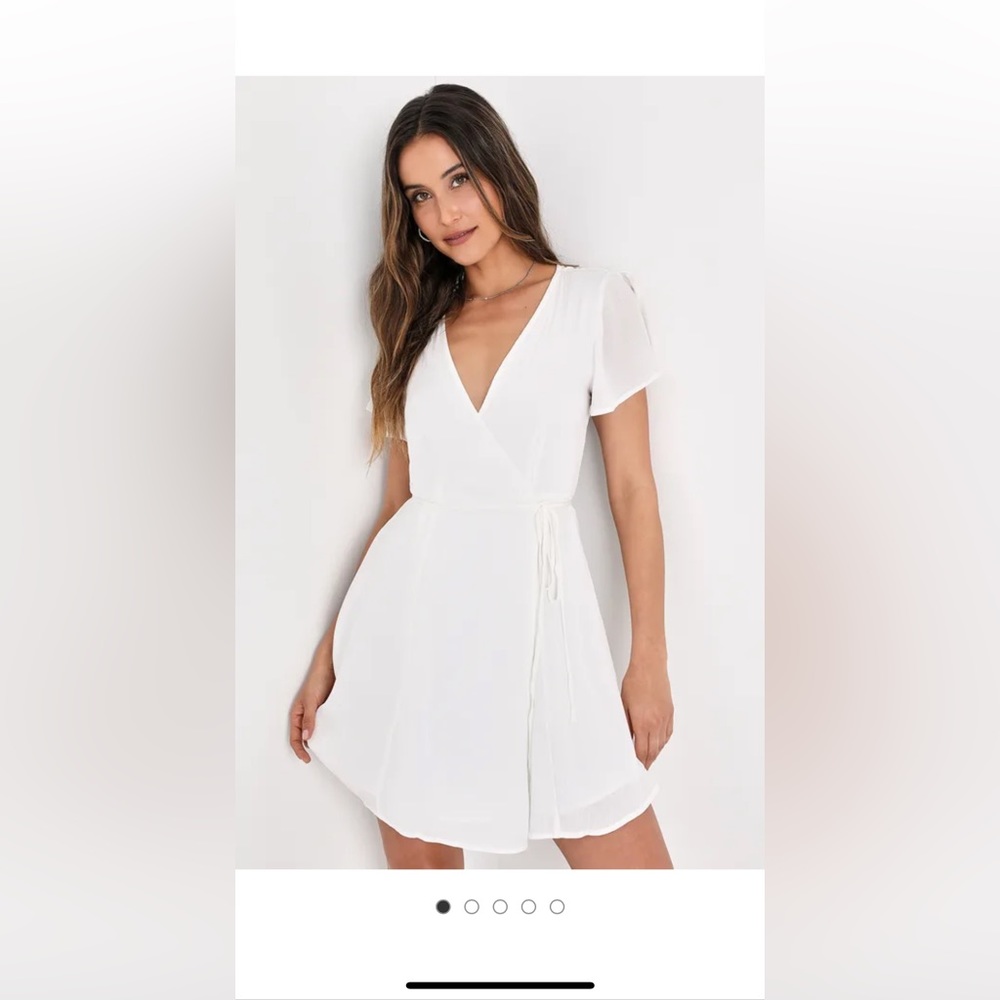 Lulus White Wrap Dress